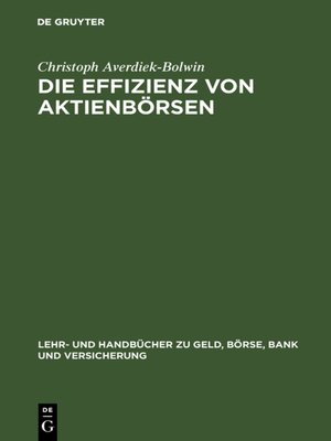cover image of Die Effizienz von Aktienbörsen